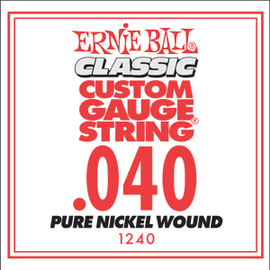 Струна для электрогитар ERNIE BALL .040 Pure Nickel P01240, фото 